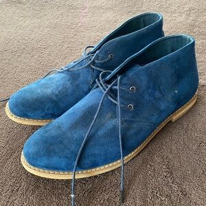 Blue Swede dress shoes. Size 13